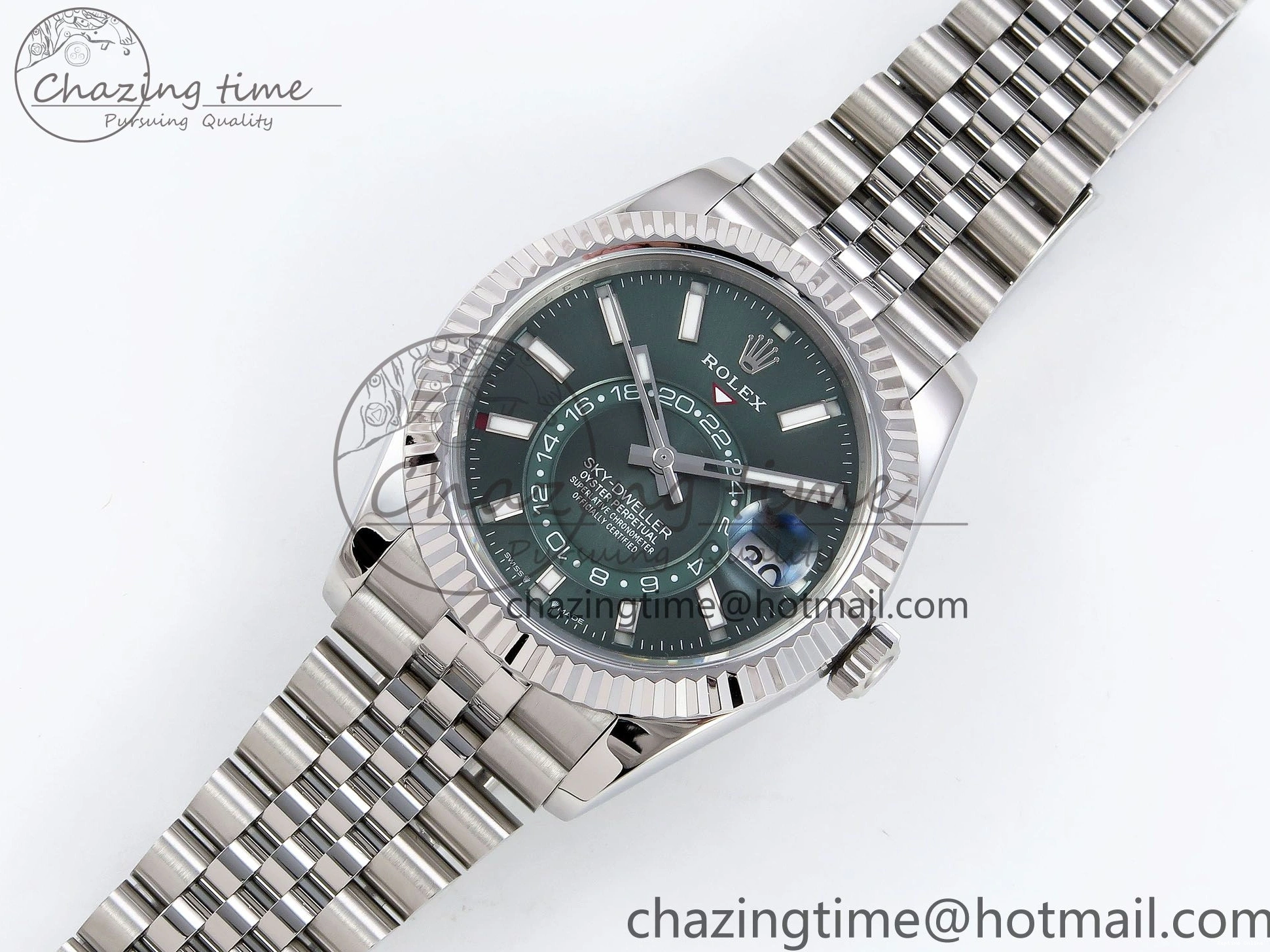 0512 UrbanStyle Sky-Dweller 326934 904L SS ZF 1:1 Best Edition Green Dial on SS Jubilee Bracelet A 1486